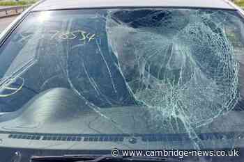 Motorist caught by police driving on A14 in Cambridgeshire with shattered windscreen