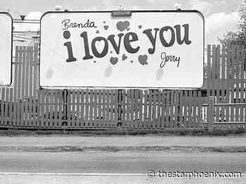 Romantic billboard on display in Saskatoon in 1979