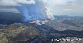 Watch Live: "Explosive" volcano eruption underway in Iceland