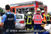 Autofahrer nach Crash auf A66 bei Erbenheim aus dem Wagen geschnitten
