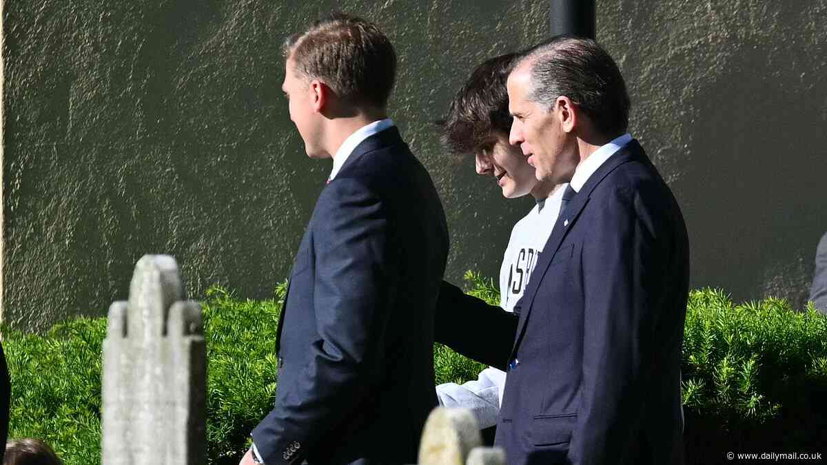 Joe, Jill and Hunter lead Biden family members at Beau's grave to mourn nine years since his death from brain cancer... and are joined by Naomi amid pregnancy speculation