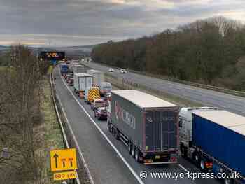 Crash on A1(M) near Bramham causing nine miles of traffic