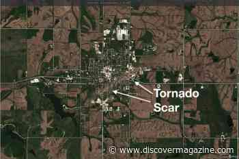Iowa Tornado's Path of Destruction as Seen From Space