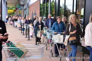 Marks & Spencer attracts huge queues ahead of new store opening at Washington Galleries