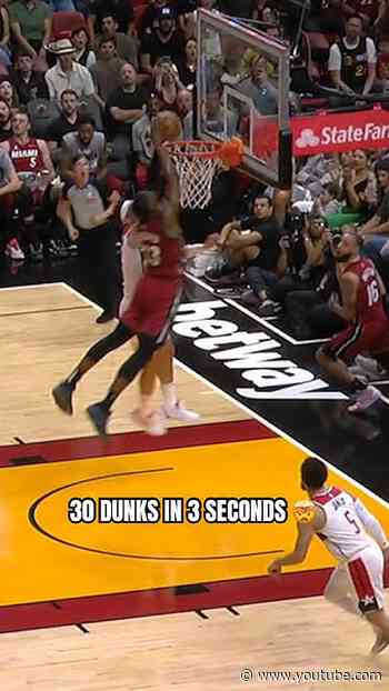 30 Dunks in 3 Seconds?! #shorts #dunks