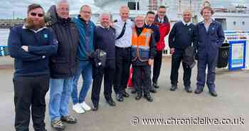 Shields Ferry skipper who looks like Sting gets guard of honour on last day at work
