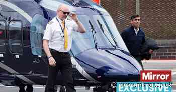Rishi Sunak flies back from Devon by helicopter after gushing about 'great' train travel