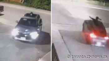 Videos show gunman firing shots out the sunroof of moving vehicle in Hamilton