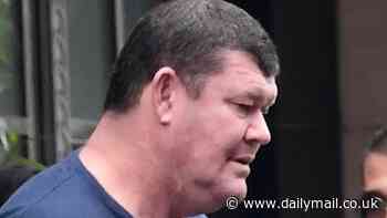 Things are getting serious! James Packer leaves London hotel he is staying at with his new girlfriend Renée Blythewood as she wears a sexy leather outfit in the elevator