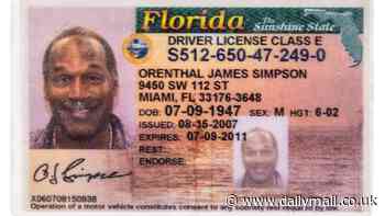 OJ Simpson's drivers license goes up for AUCTION... weeks after football legend turned accused murderer dies