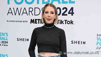 Katherine Ryan dons 90s bejewelled jeans and platforms as she leaves the Women's Football Awards 2024