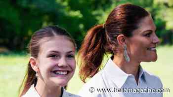 Princess Estelle, 12, twins with mother Crown Princess Victoria in Zara sandals