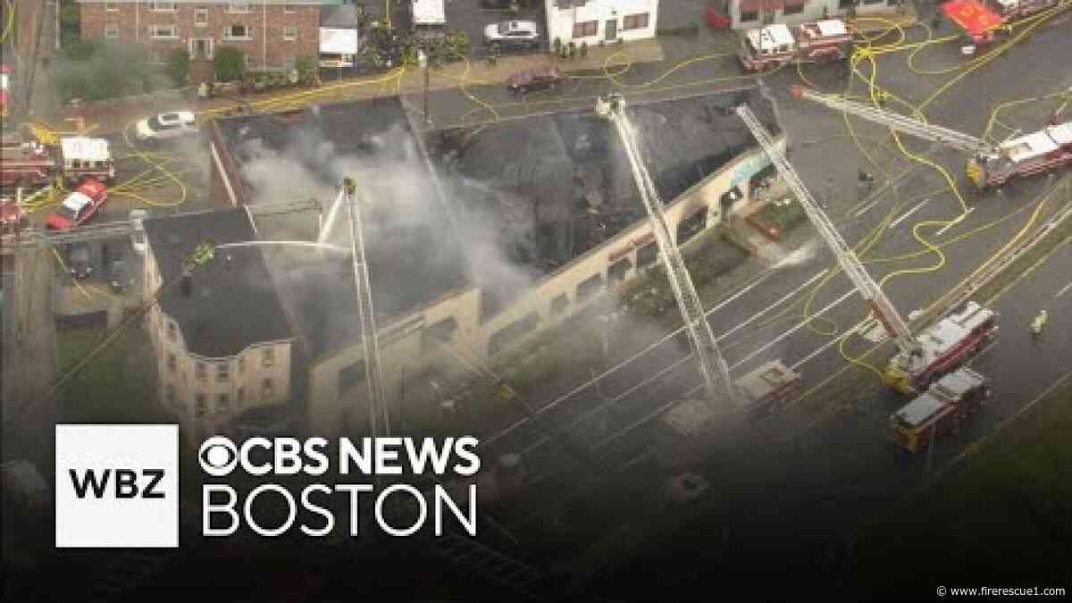 Videos, Audio: Mass. firefighters battle 5-alarm fire