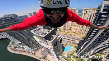Actor Sathish goes skydiving in Dubai