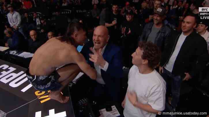 Diego Lopes' Dana White-approved UFC 300 fence-hopping fine reduced to $2,500
