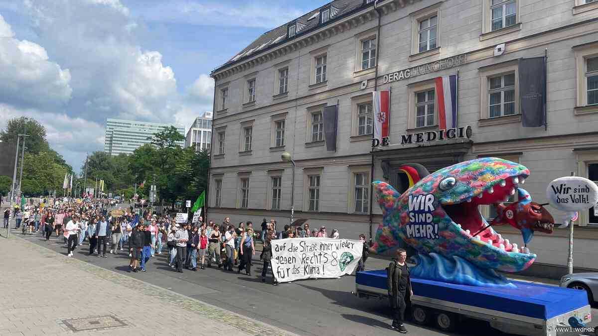 Hunderte Demonstranten bei Klimastreik in Düsseldorf