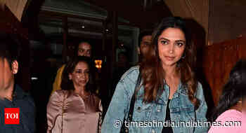 Deepika flaunts baby bump as she dines with mom