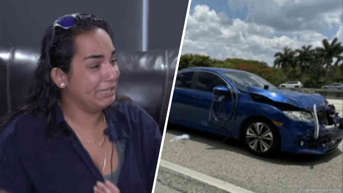 ‘It's scary': Mother who crashed with daughter in car says cop cut her off