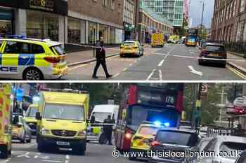 Thomas Street Woolwich triple stabbing: Pictures from scene