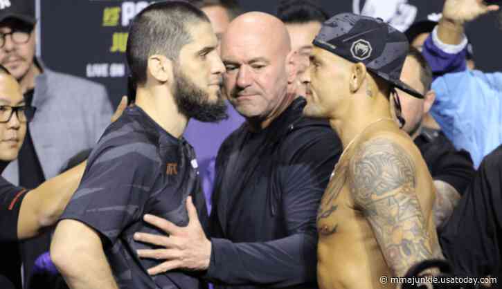 UFC 302 faceoff video: Islam Makhachev, Dustin Poirier meet for final time before title fight