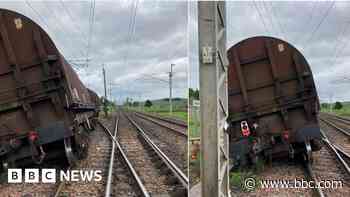 Railway line reopens after freight train derailment