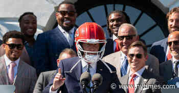 Biden Dons Kansas City Helmet to Celebrate Its Super Bowl Victory