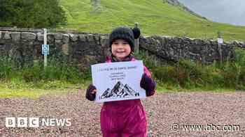 Three-year-old girl finishes Three Peaks Challenge