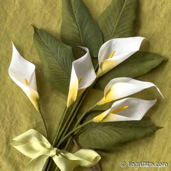 Crepe Paper White Calla Lilies
