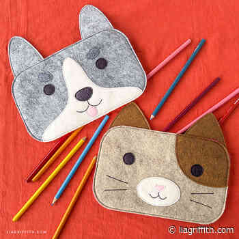 Felt Cat & Dog Pencil Cases