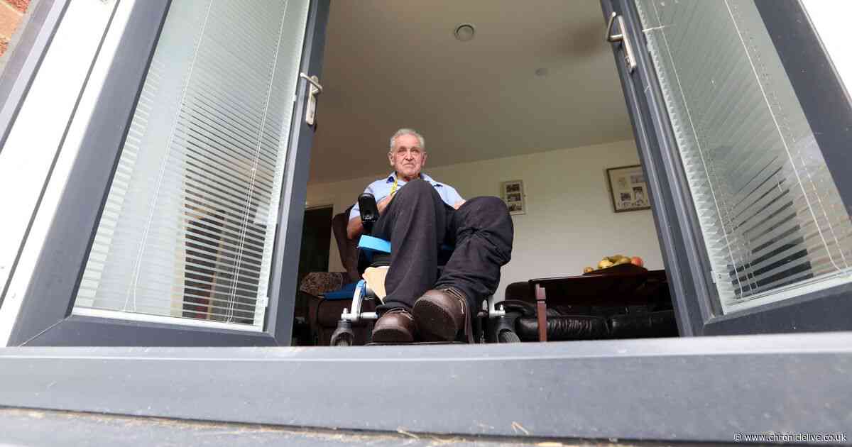 Northumberland man who 'can't get out' to own patio in wheelchair says landlord won't fix problem