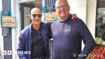 Actor Stanley Tucci spotted in Cornwall