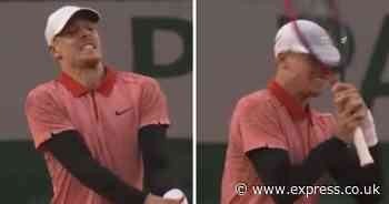 French Open star smashes racket into his own head in moment of rage