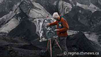 Iceland glacier covered in volcanic ash inspiration for Sask. artist