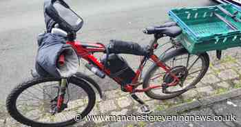 Police found this push bike being used on the M60