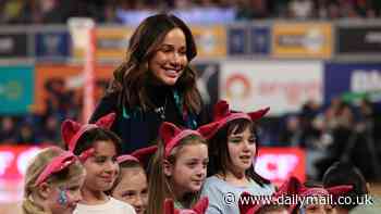 Sophie Cachia is all smiles as she attends Super Netball match with her kids... amid claims she is 'dating' another athlete after split from Sophie Van De Heuvel