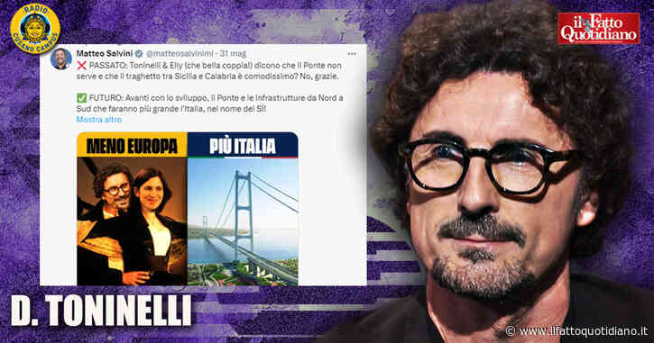 Toninelli: “Il meme della Lega con me e Schlein? Siamo al livello di Paperino, informiamo Salvini che non votano i bambini di 10 anni”
