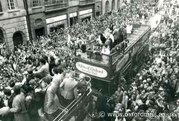 Oxford United's past open-top bus parades through city