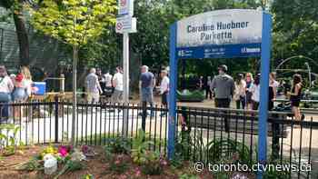 'A beautiful tribute': Caroline Huebner Parkette officially unveiled in Toronto