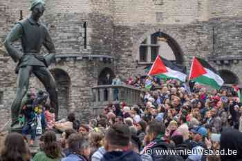 Honderden betogers op Steenplein eisen onmiddellijk staakt-het-vuren in Gaza