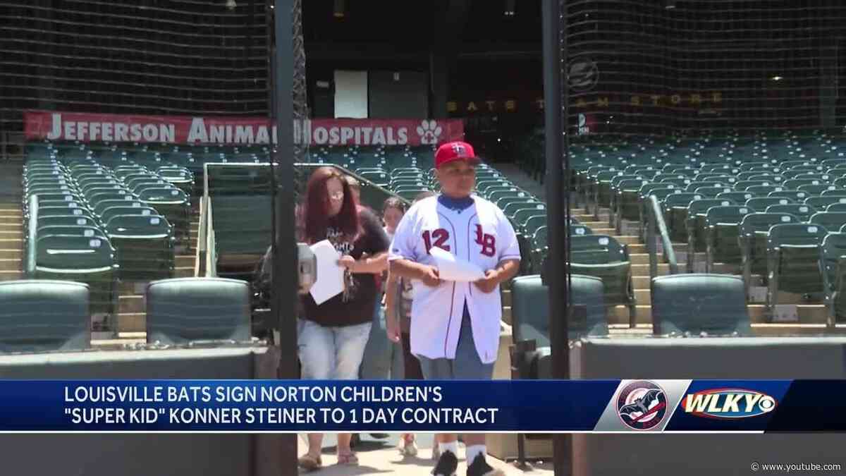 Louisville Bats sign Norton Children's 'Super Kid' Konner Steiner to 1-day contract