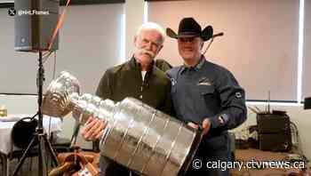 Lanny McDonald and a few old Flames take the Stanley Cup on a surprise visit to the man who saved his life