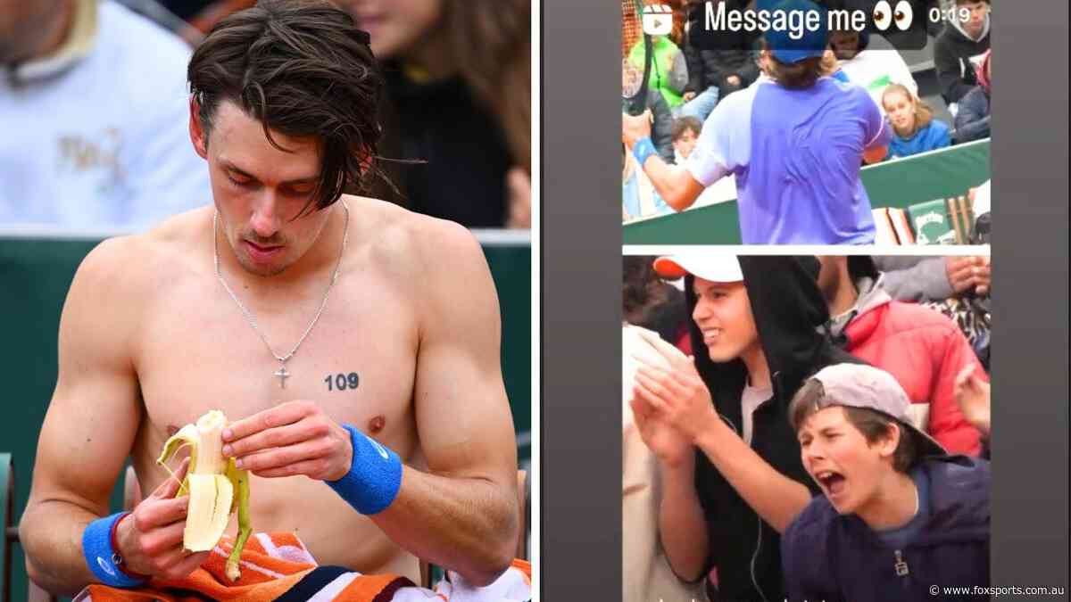 ‘Need you for the next round’: Extraordinary scenes with De Minaur and superfan goes viral
