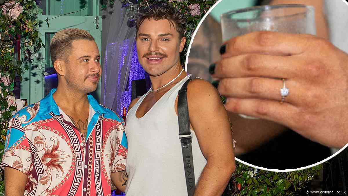 Jade Kevin Foster debuts an ENGAGEMENT RING as he steps out with rumoured fourth fiancé at skincare event in Sydney