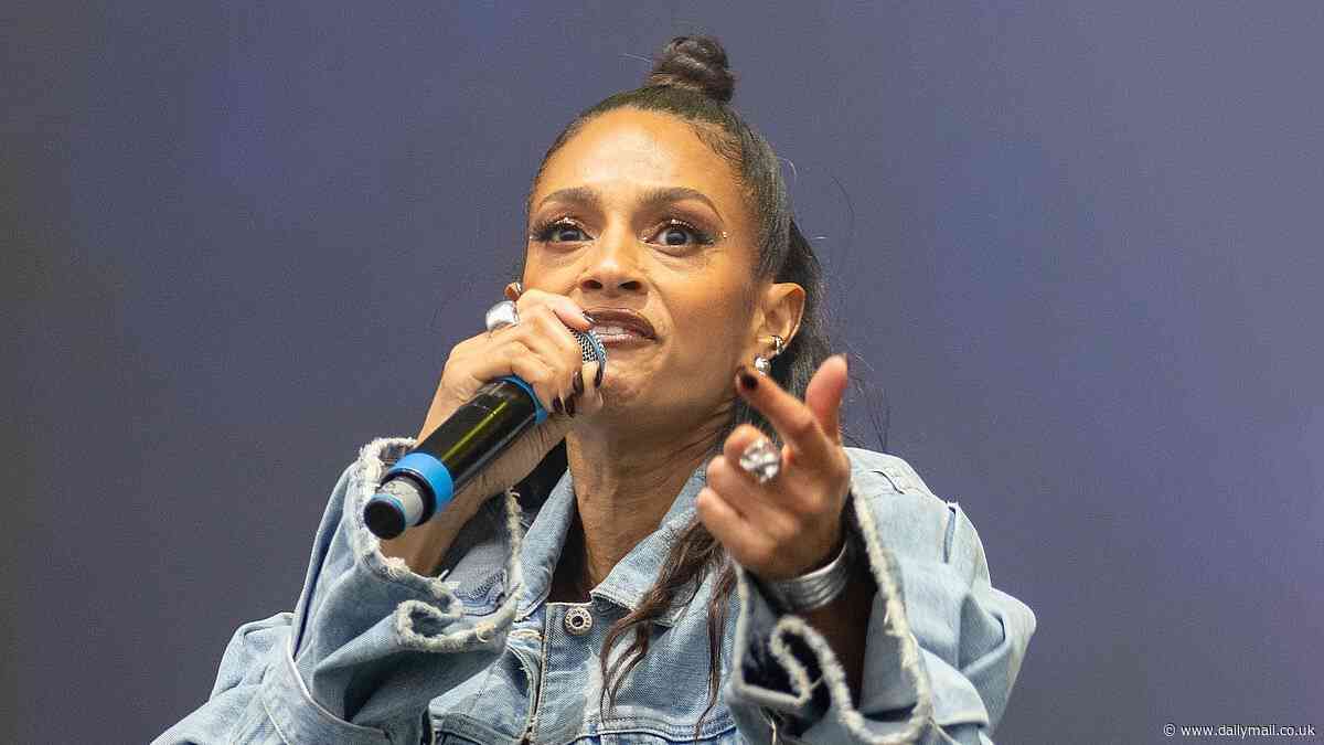 Alesha Dixon takes to the stage for SURPRISE performance at Mighty Hoopla festival as she joins headliner Nelly Furtado and Cher Lloyd