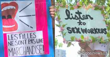 Activists for and against sex work gather in Montreal