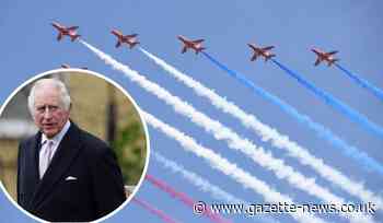 When will red arrows fly over Essex kings birthday