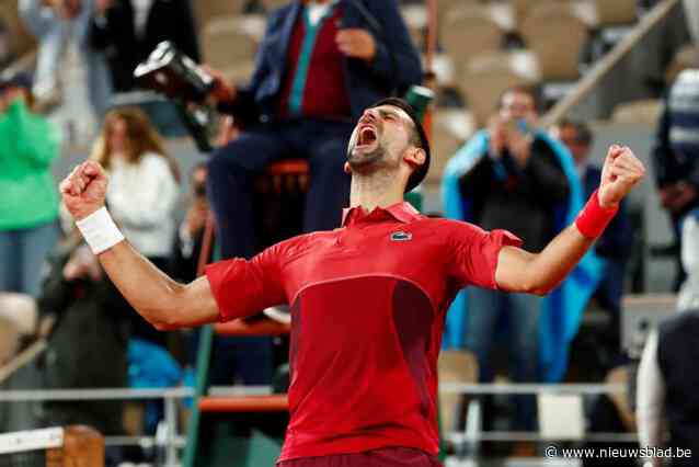 ROLAND GARROS. Novak Djokovic komt met de schrik vrij tegen Italiaan Musetti en evenaart opvallend record van Roger Federer