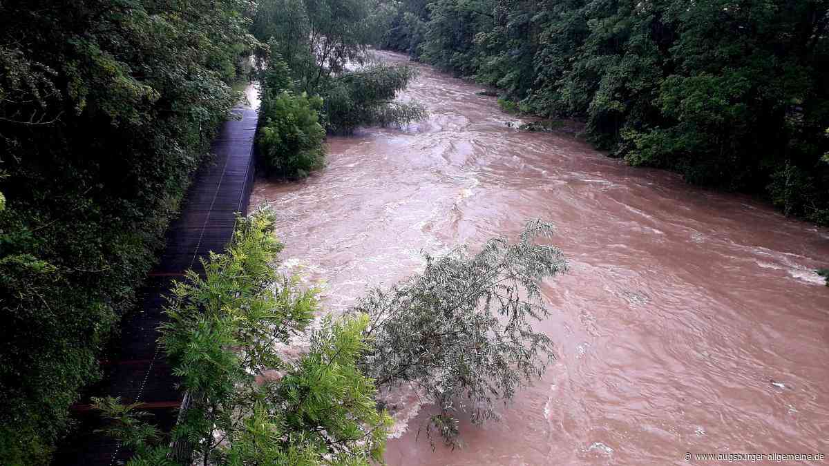 Hochwasserlage in Augsburg: Pegel der Wertach wieder gesunken