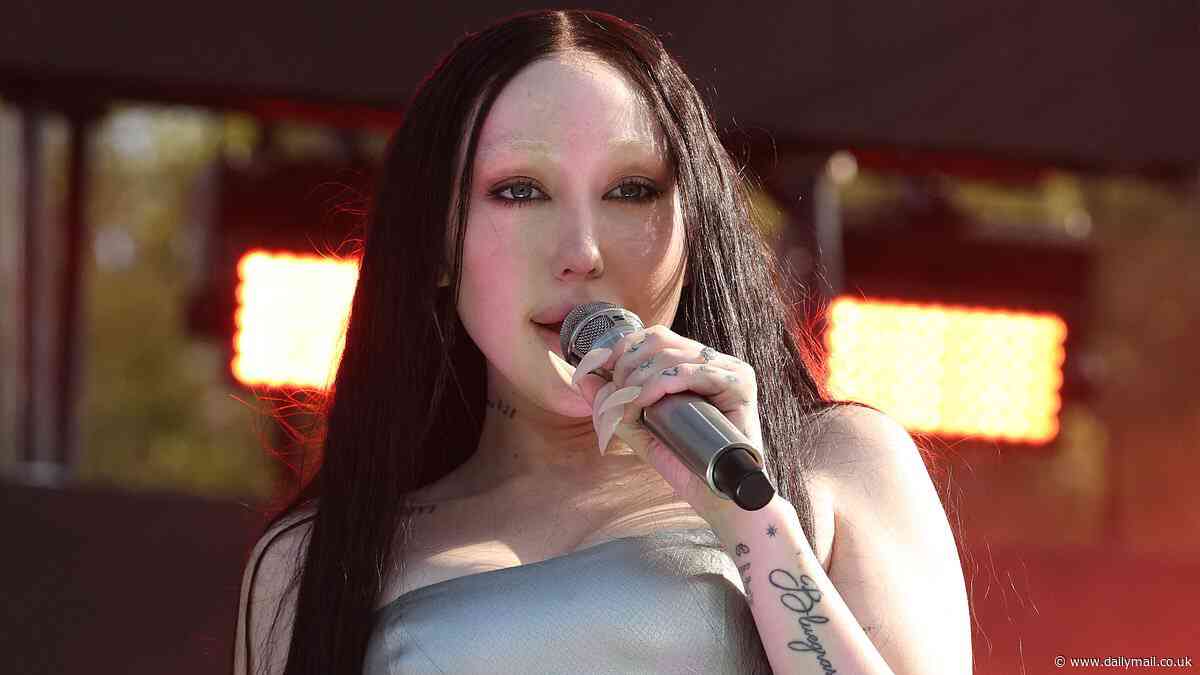 Noah Cyrus looks every inch a pop star performing in a silver figure-hugging dress for Outloud Music Festival at 2024 WeHo Pride... amid persisting family drama