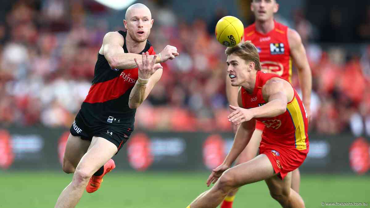 Suns hold first half honours over ‘tougher’ Essendon edge in tug-of-war — LIVE AFL